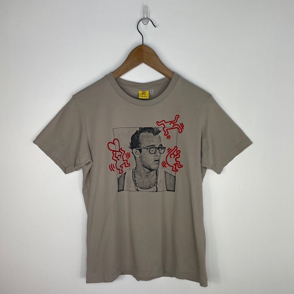 Keith Haring Portrait Brown Shirt Women Medium
